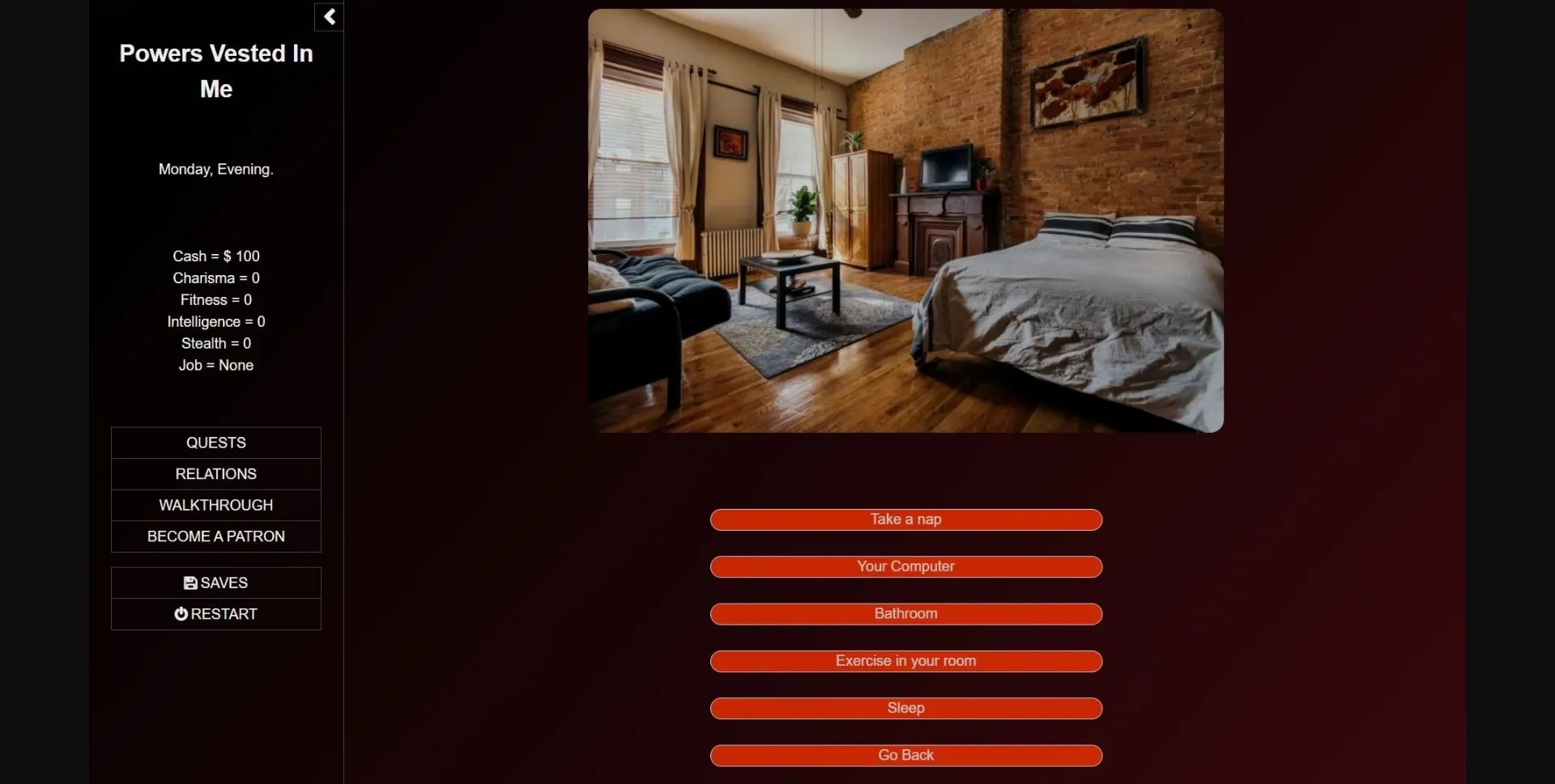 HTML Abandoned Powers Vested in Me [v0.1] [Nuvella] | Free Adult Games