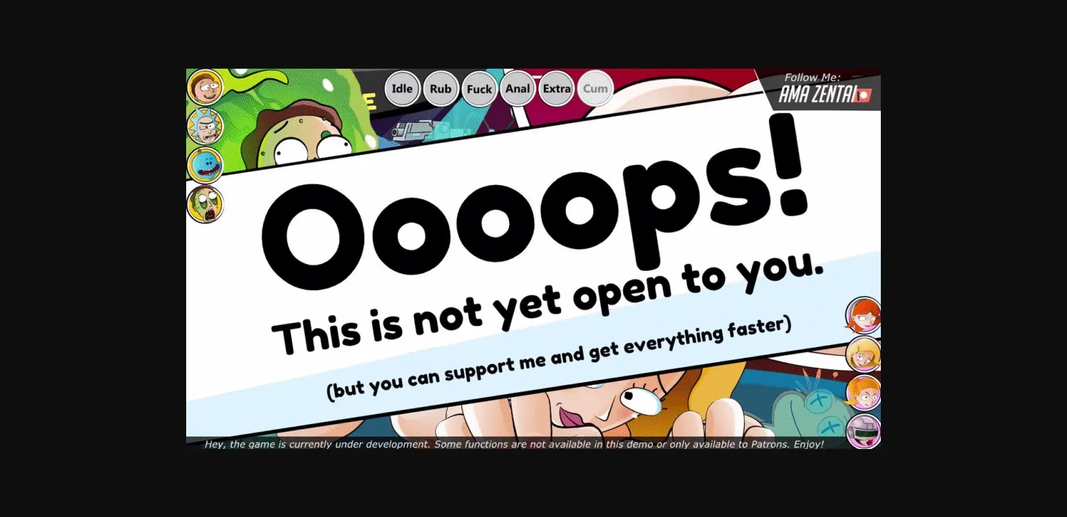 HTML Abandoned Rick and Morty Party Hard [Demo] [AmaZentai] | Free Adult Games