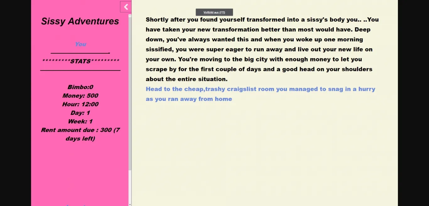 HTML Abandoned Sissy Adventures [v2.5] [OdetoComplex] | Free Adult Games