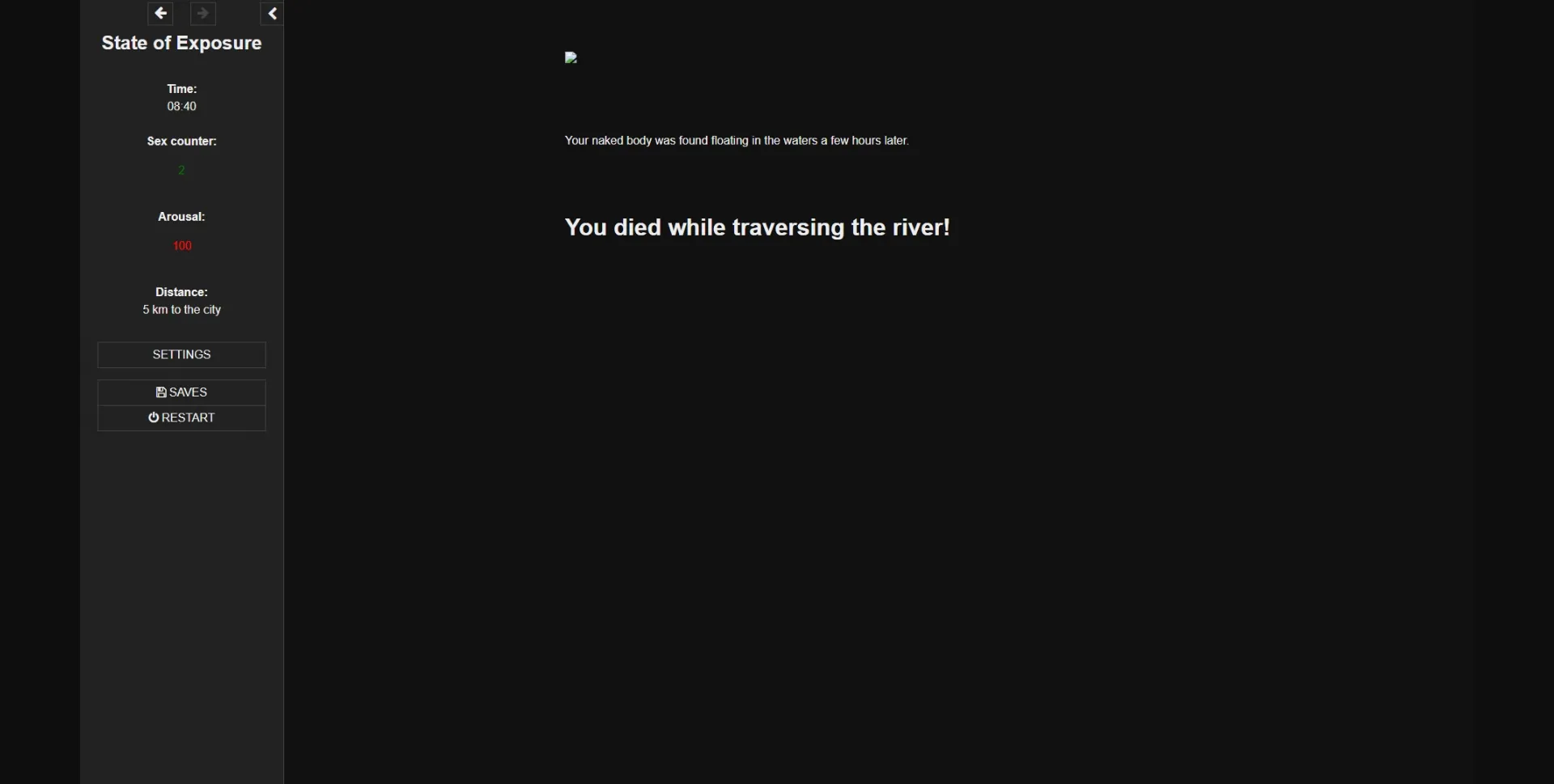 HTML Abandoned State of Exposure [v0.1] [randiel] | Free Adult Games