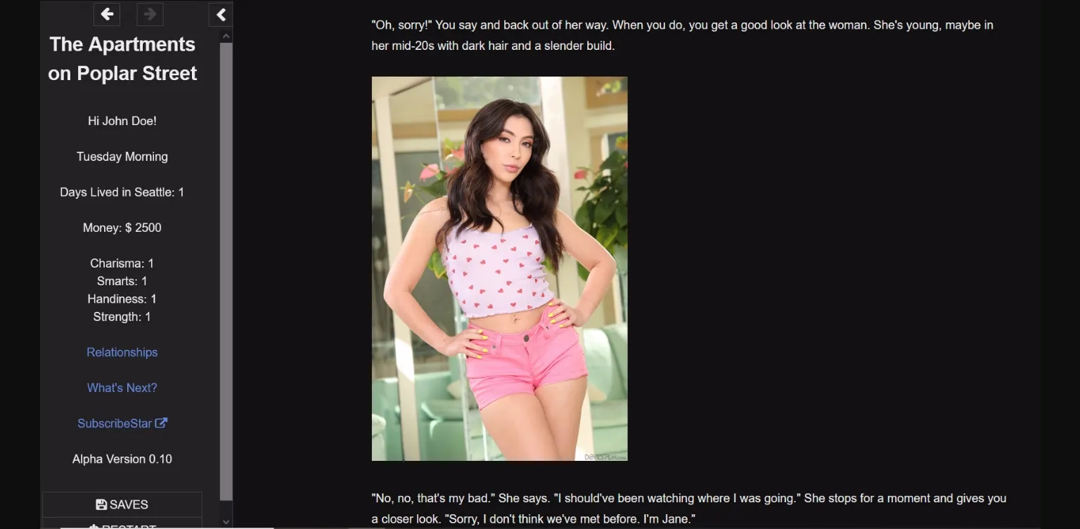 HTML Abandoned The Apartments on Poplar Street [v0.10] [ObviouslyAnAlias] | Free Adult Games