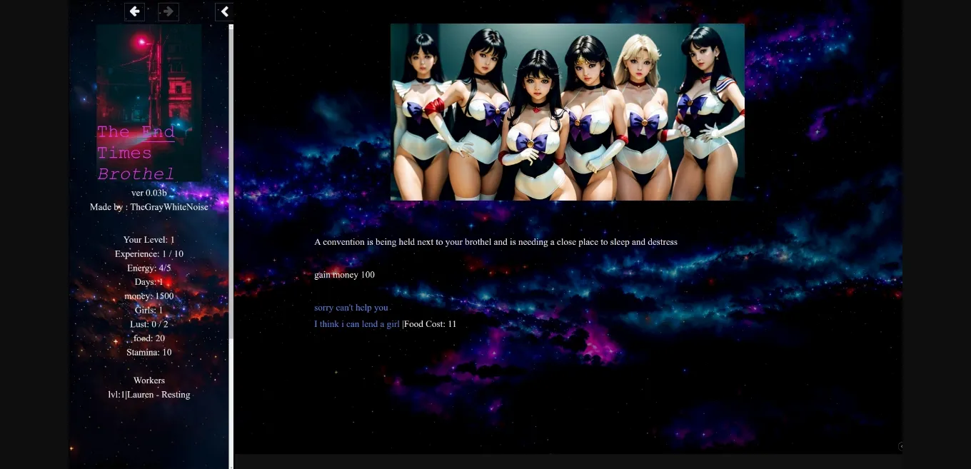 HTML Abandoned The End Times Brothel [v0.07] [TheGrayWhiteNoise] | Free Adult Games