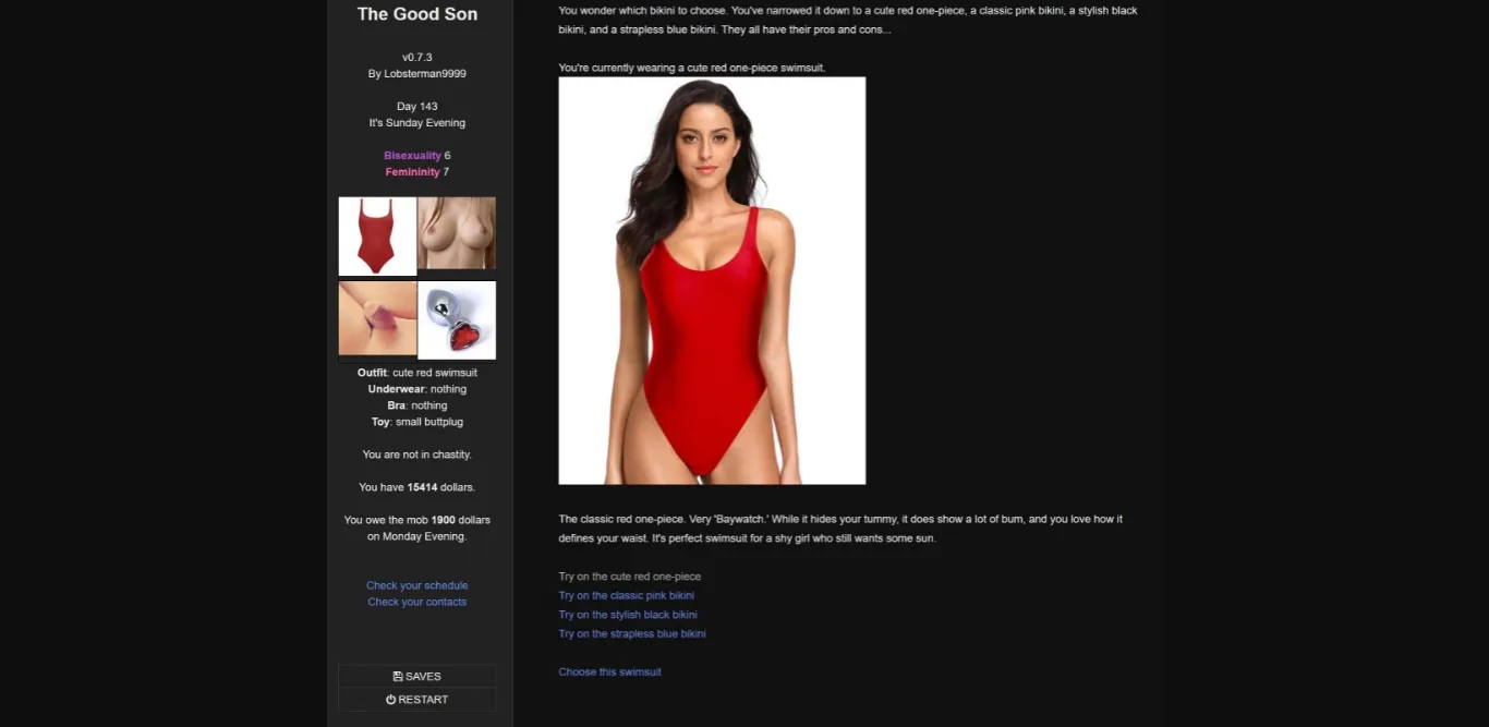 HTML Abandoned The Good Son [v0.9.2] [Lobsterman9999] | Free Adult Games