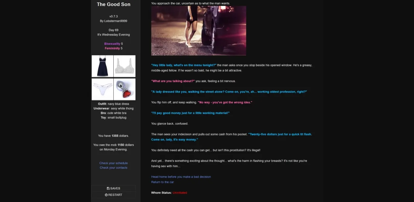 HTML Abandoned The Good Son [v0.9.2] [Lobsterman9999] | Free Adult Games