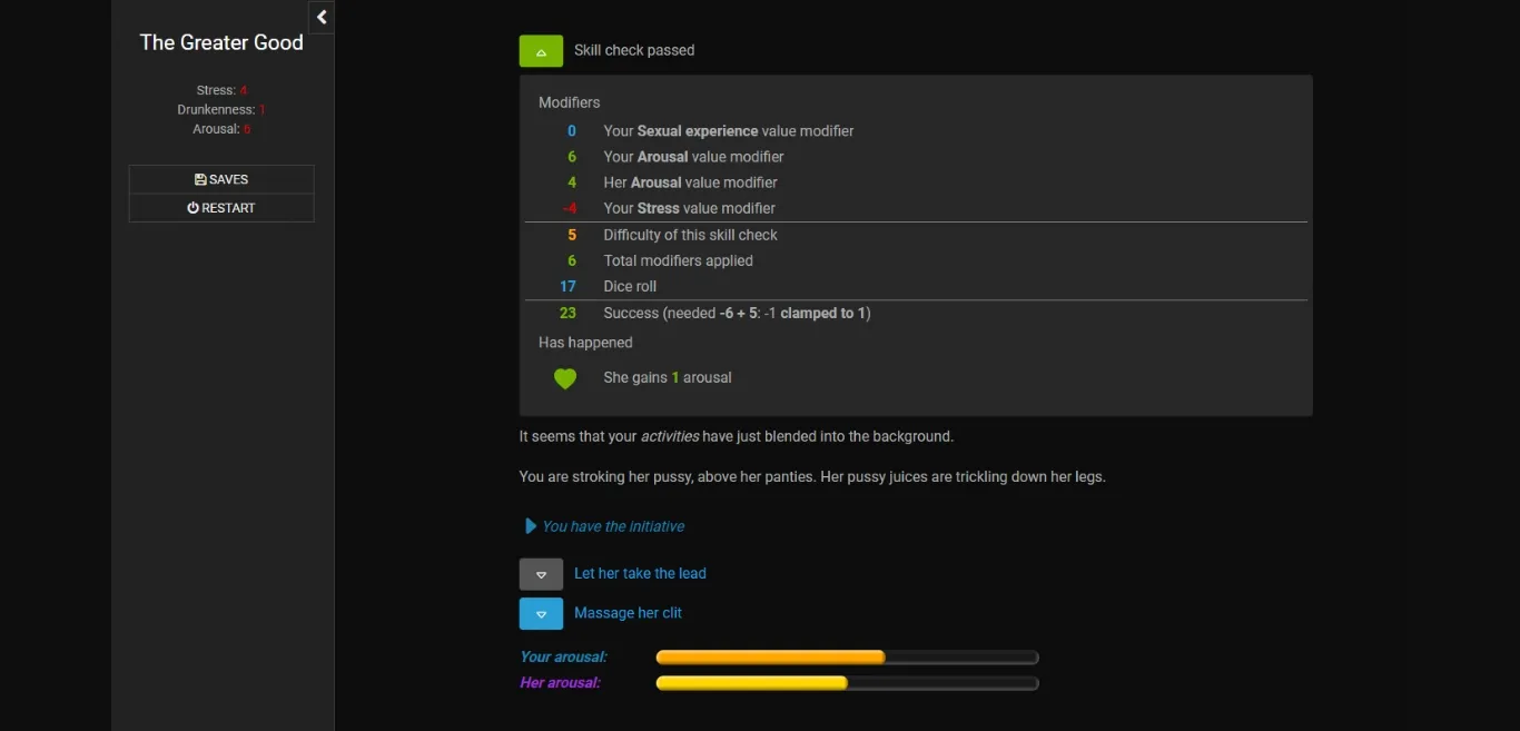 HTML Abandoned The Greater Good [v0.1.8 b9] [ElysiumDev] | Free Adult Games