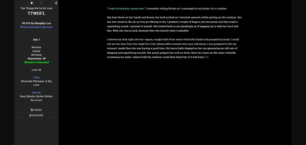 HTML Abandoned The Things We Do For Love [v0.27a] [Naughty-Lus] | Free Adult Games