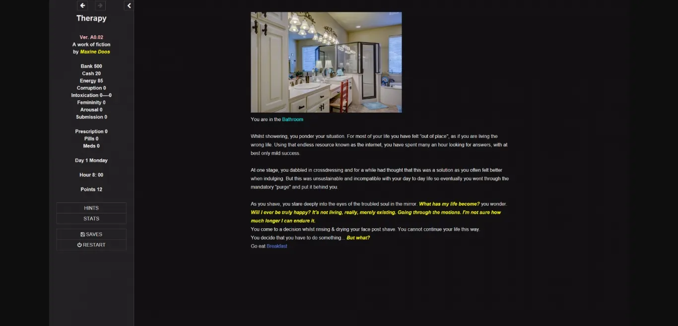 HTML Abandoned Therapy [v0.06] [Maxine_D] | Free Adult Games