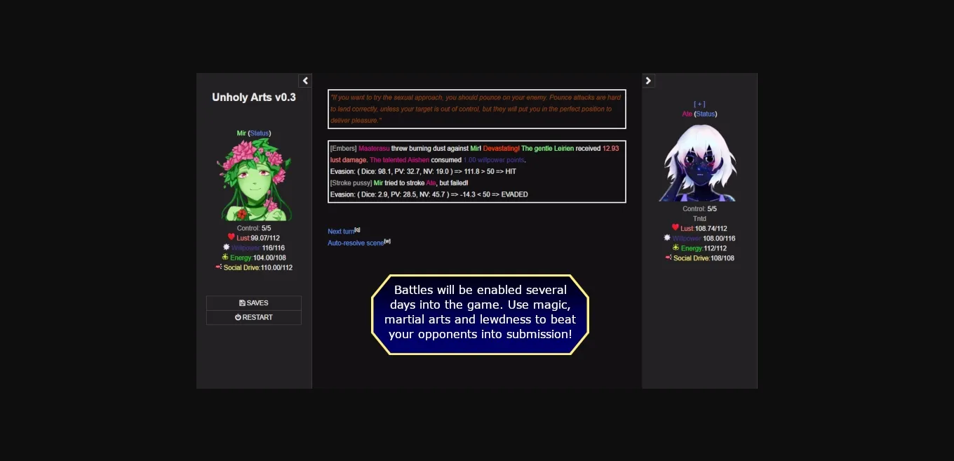 HTML Abandoned Unholy Arts [v0.4.6] [Deep Interactivity] | Free Adult Games