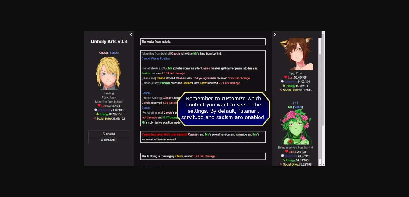 HTML Abandoned Unholy Arts [v0.4.6] [Deep Interactivity] | Free Adult Games