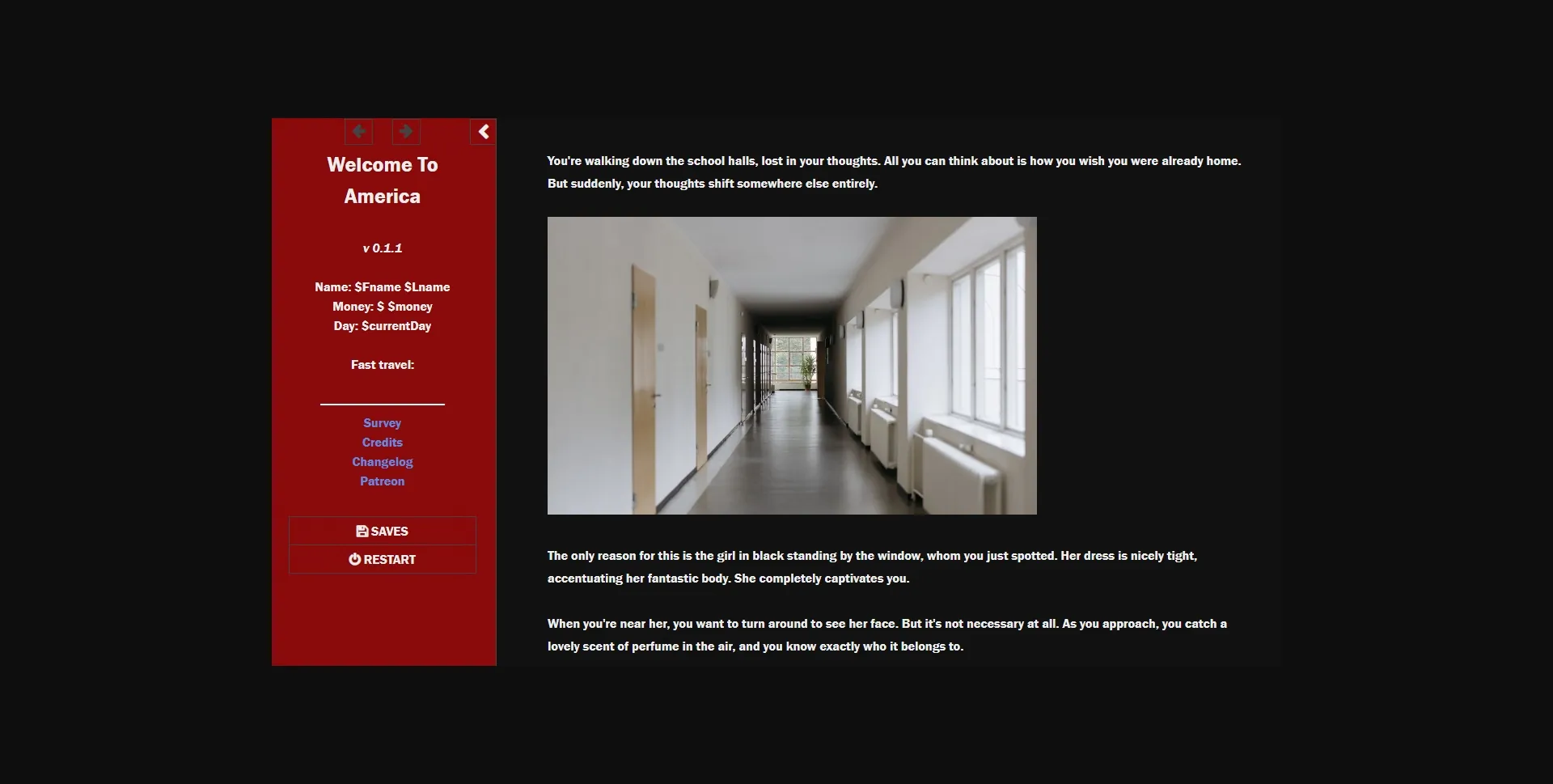 HTML Abandoned Welcome to America [v0.1.3] [CaptainText] | Free Adult Games