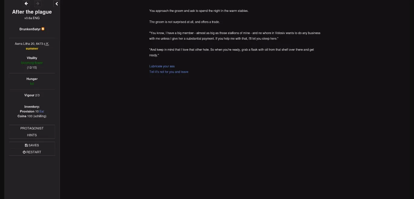 HTML After the Plague [v0.6a] [DrunkenSatyr] | Free Adult Games