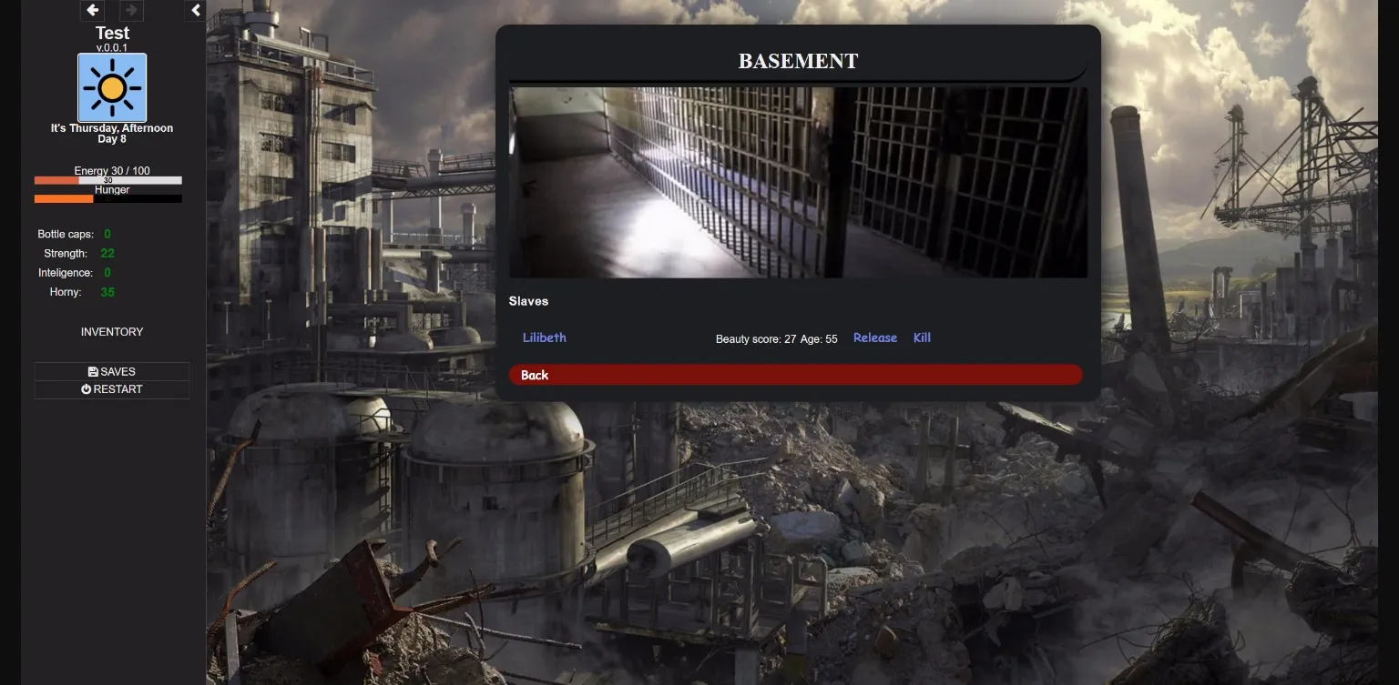 HTML Apocalyptic World [v0.57a] [ttyrke] | Free Adult Games