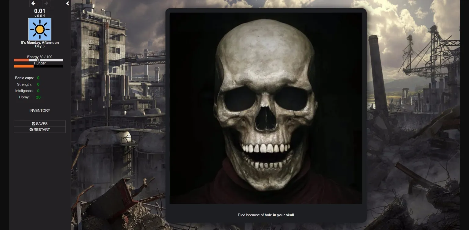 HTML Apocalyptic World [v0.57a] [ttyrke] | Free Adult Games