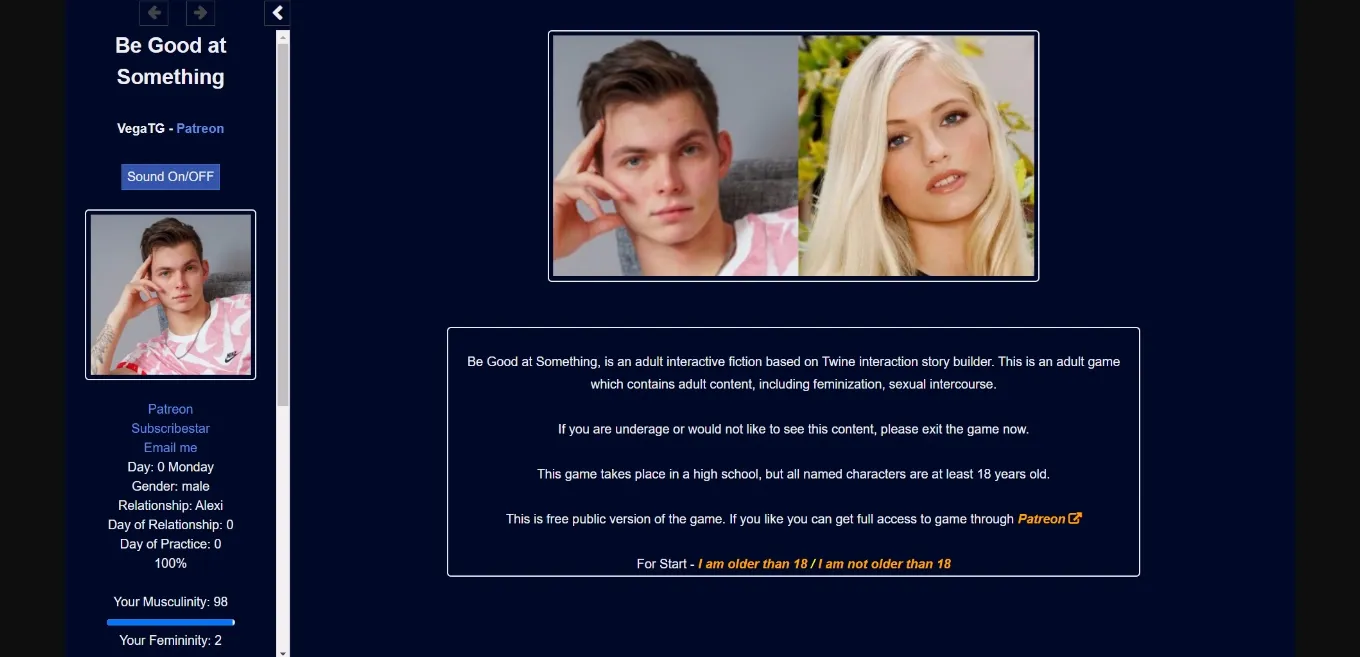 HTML Be Good at Something [v1.0.3] [Vega TG] | Free Adult Games