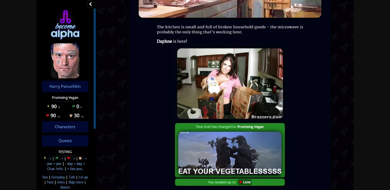 HTML Become Alpha [v0.3.63] [Grave Mercutio] | Free Adult Games