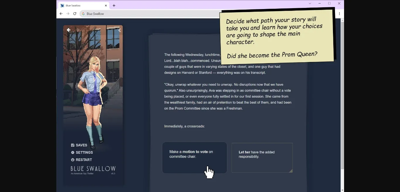 HTML Blue Swallow [v0.9.1.1] [Blue Swallow] | Free Adult Games