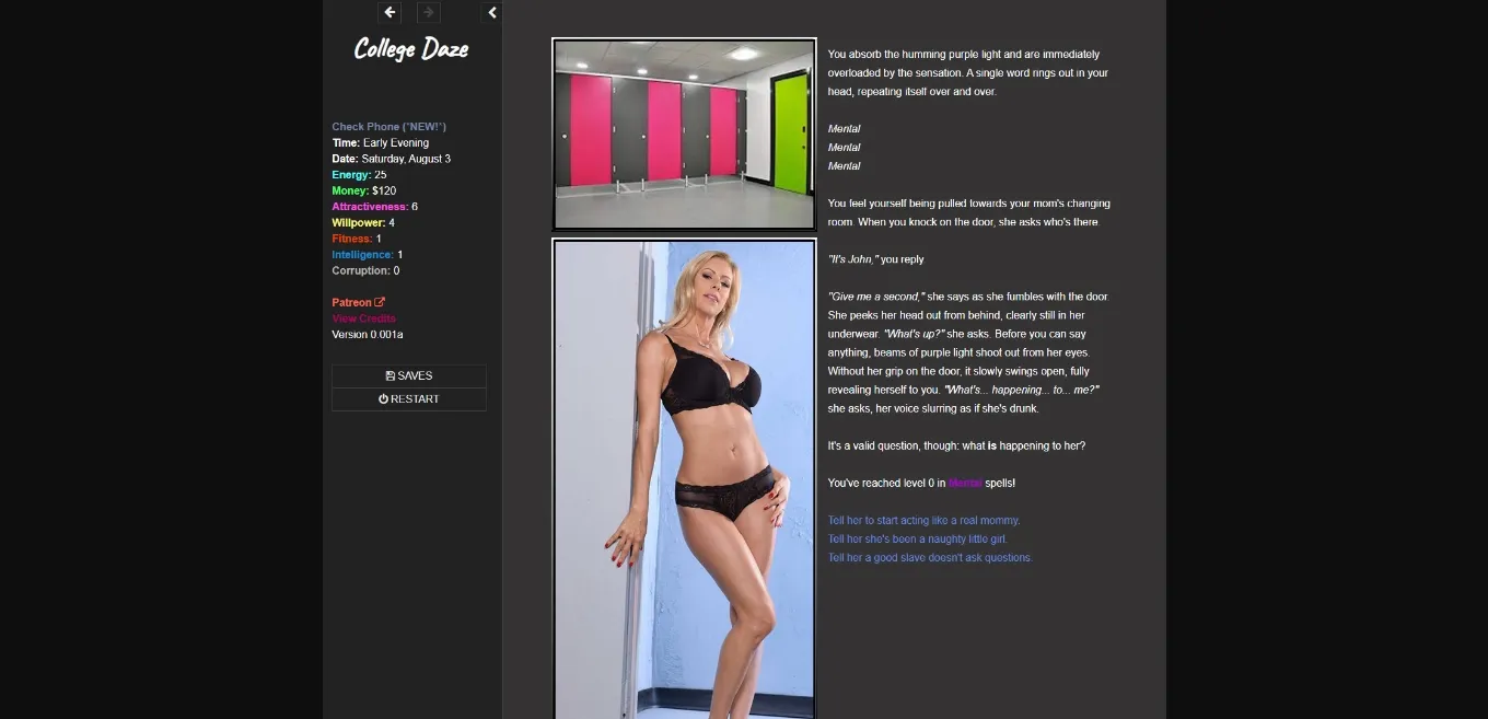 HTML College Daze [v0.540b] [G28] | Free Adult Games