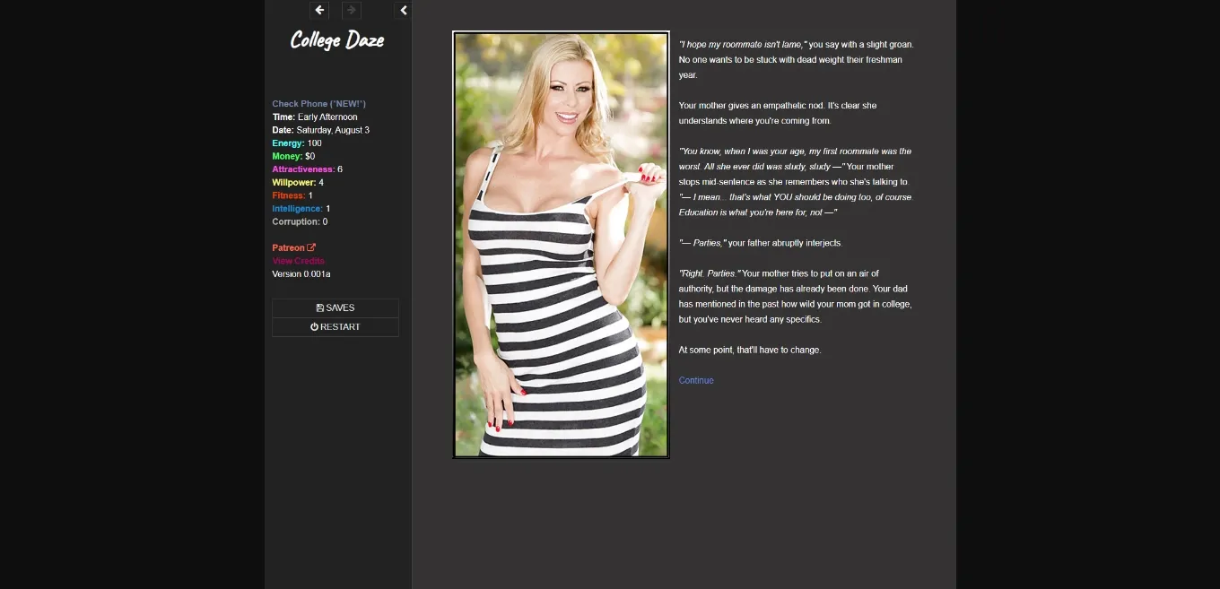 HTML College Daze [v0.540b] [G28] | Free Adult Games