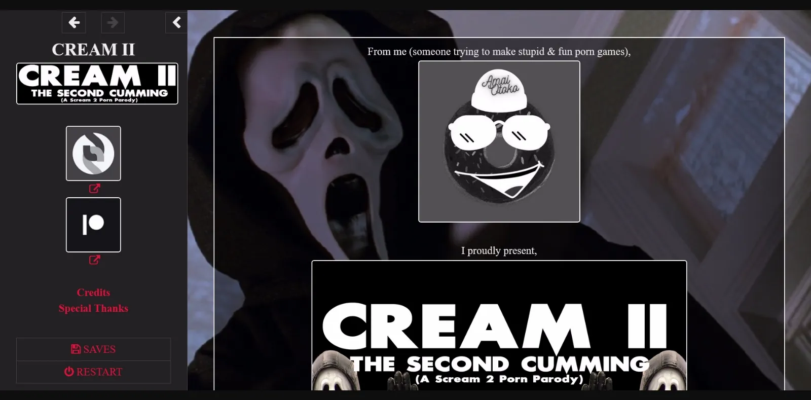 HTML Completed Cream II  The Second Cumming - A Scream 2 Porn Parody [Final] [Amai Otoko] | Free Adult Games