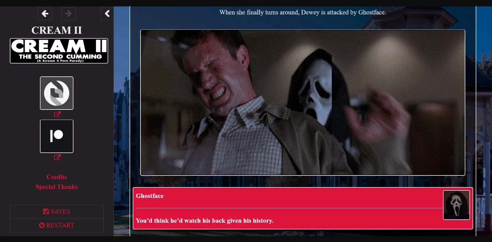 HTML Completed Cream II  The Second Cumming - A Scream 2 Porn Parody [Final] [Amai Otoko] | Free Adult Games