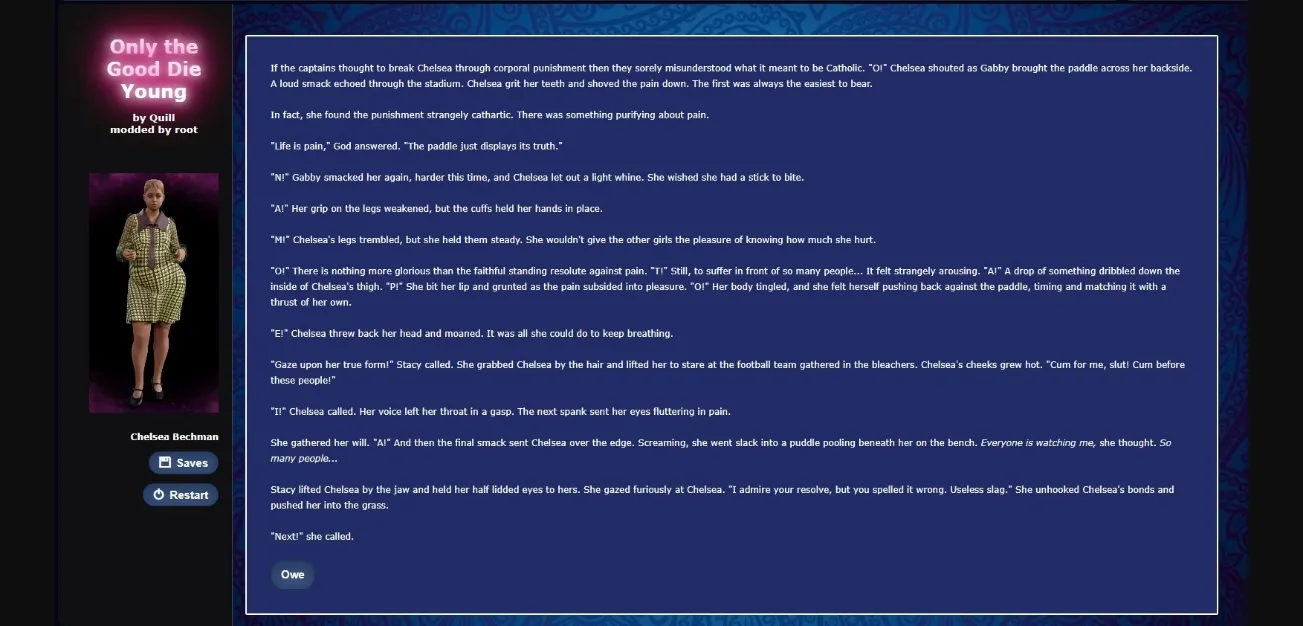 HTML Completed Only the Good Die Young [Final II] [Quill] | Free Adult Games