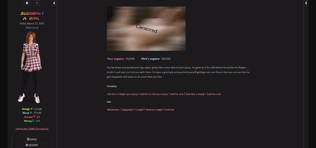 HTML Completed Suddenly a Girl [v1.0] [Draga] | Free Adult Games