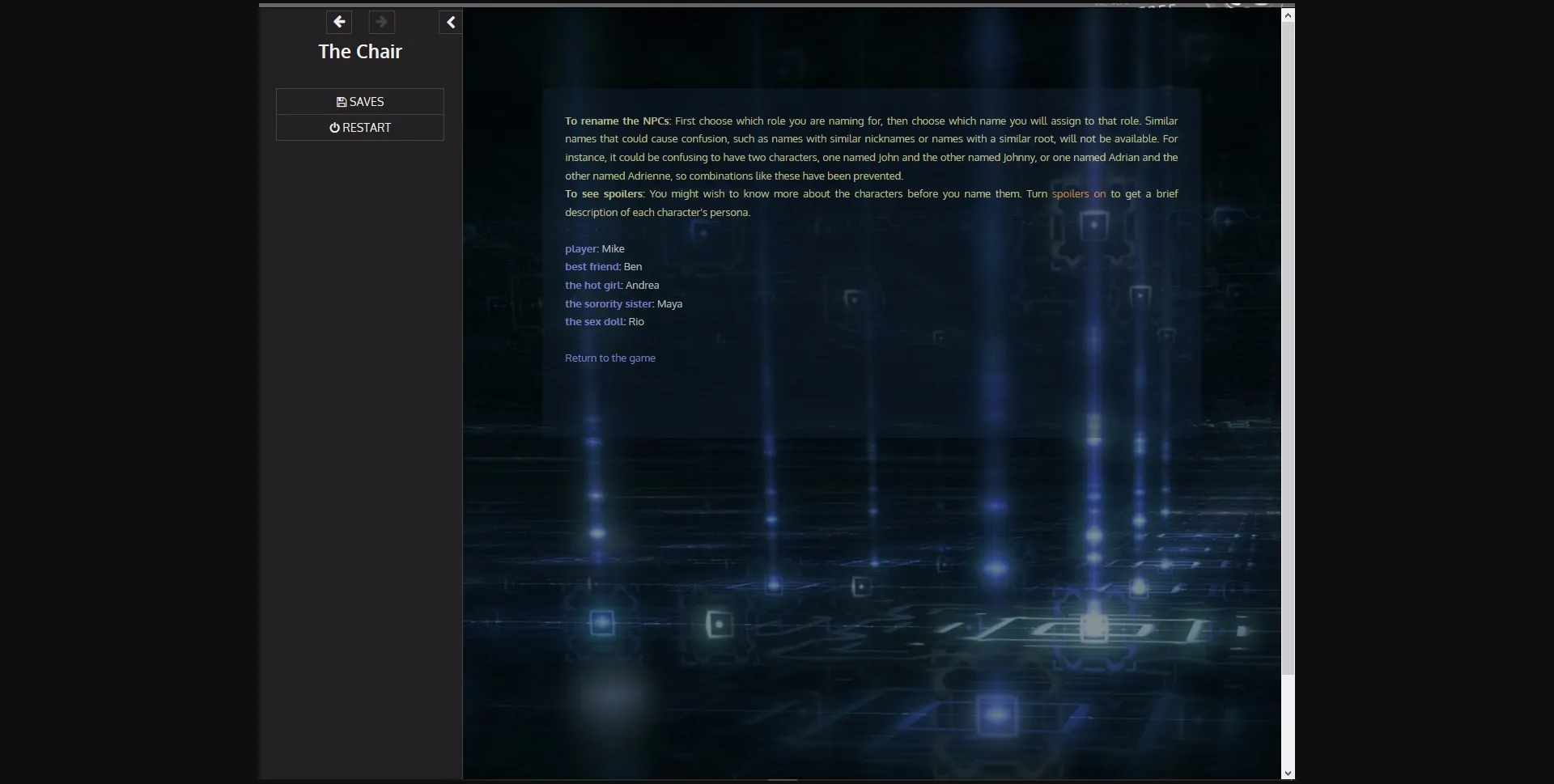 HTML Completed The Chair [Green_Double_Aught] | Free Adult Games