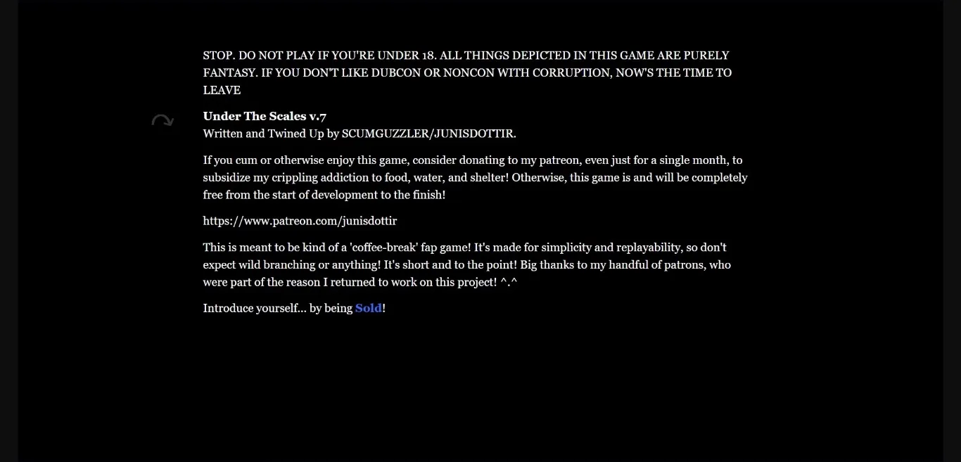 HTML Completed Under the Scales [v1.0] [Junisdottir] | Free Adult Games