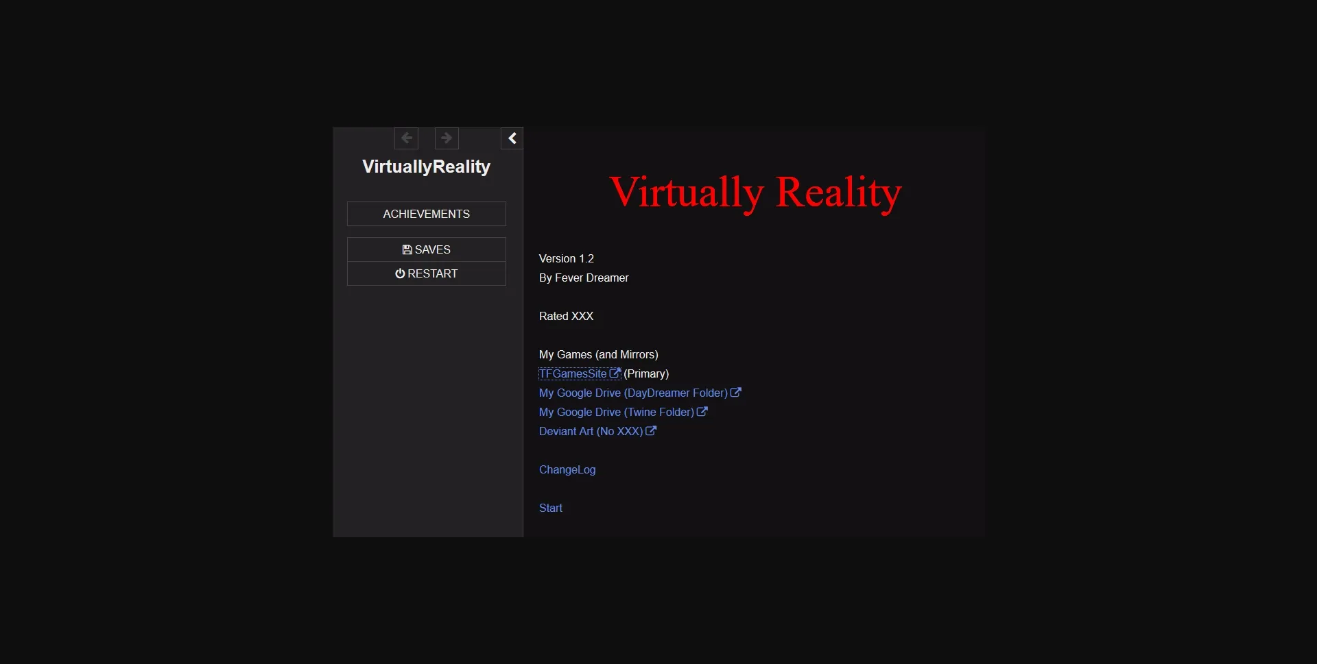 HTML Completed Virtually Reality [Fever.Dreamer] | Free Adult Games