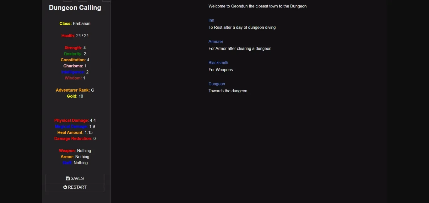 HTML Dungeon Calling [v0.1] [Sawwas] | Free Adult Games