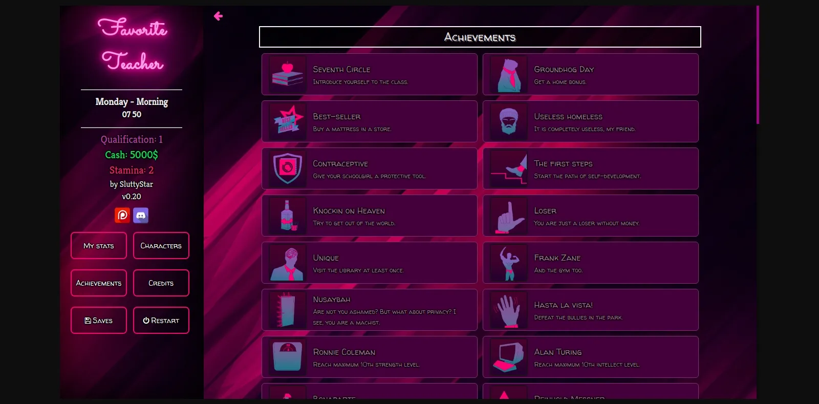 HTML Favorite Teacher [v1.51] [SluttyStar] | Free Adult Games