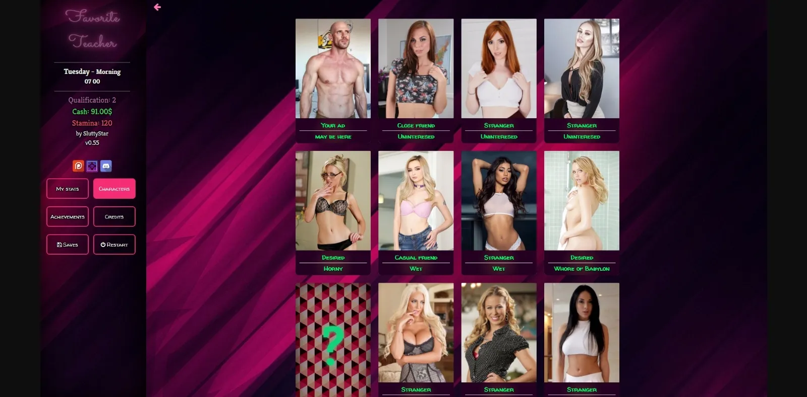 HTML Favorite Teacher [v1.51] [SluttyStar] | Free Adult Games