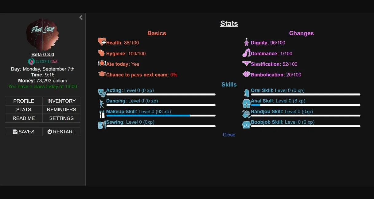 HTML Fresh Starts [v0.8.3] [LordOfChange] | Free Adult Games