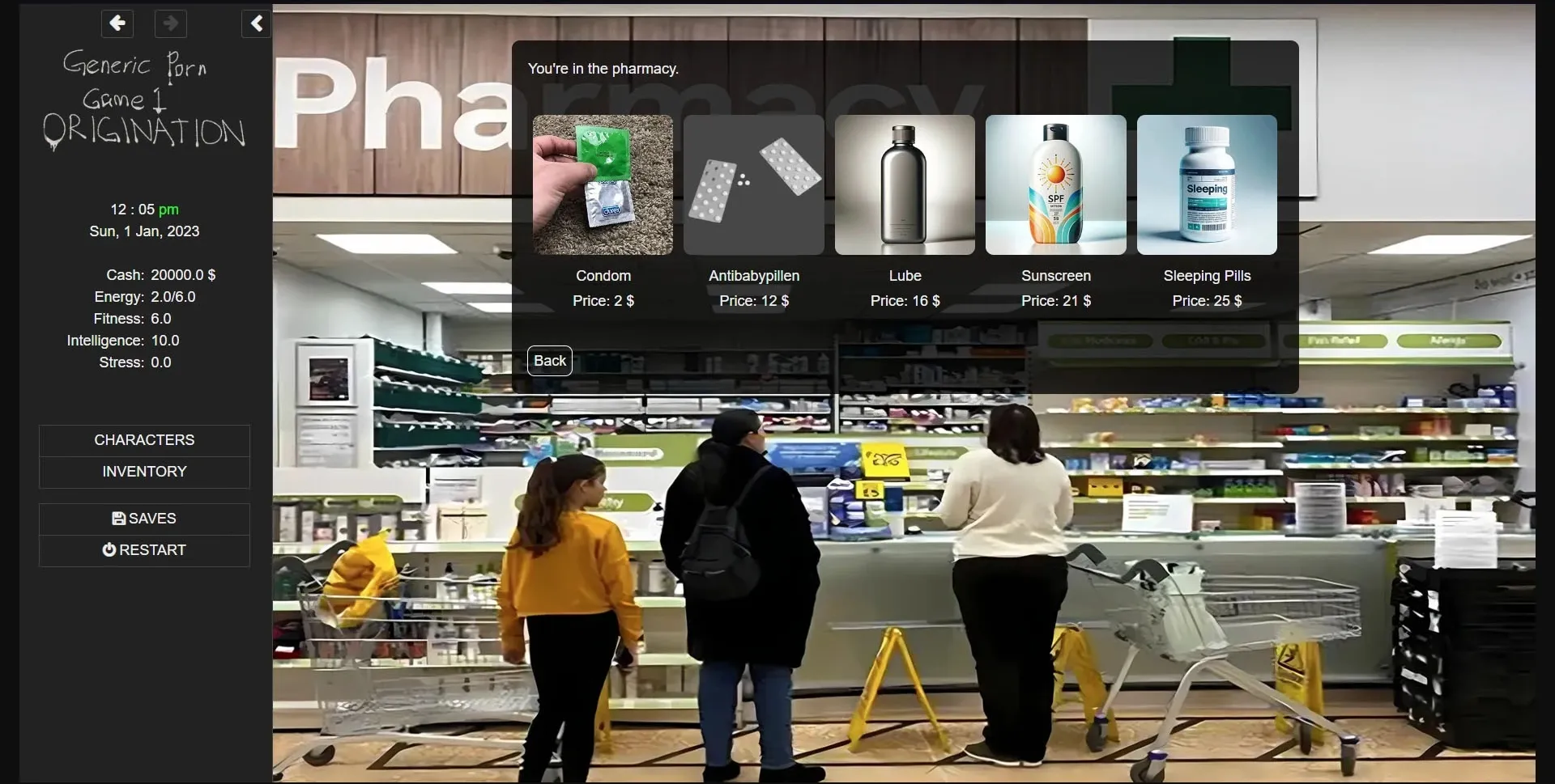 HTML Generic Porn Game 1 - Origination [v0.08] [CreativelyChallengedDeveloper] | Free Adult Games