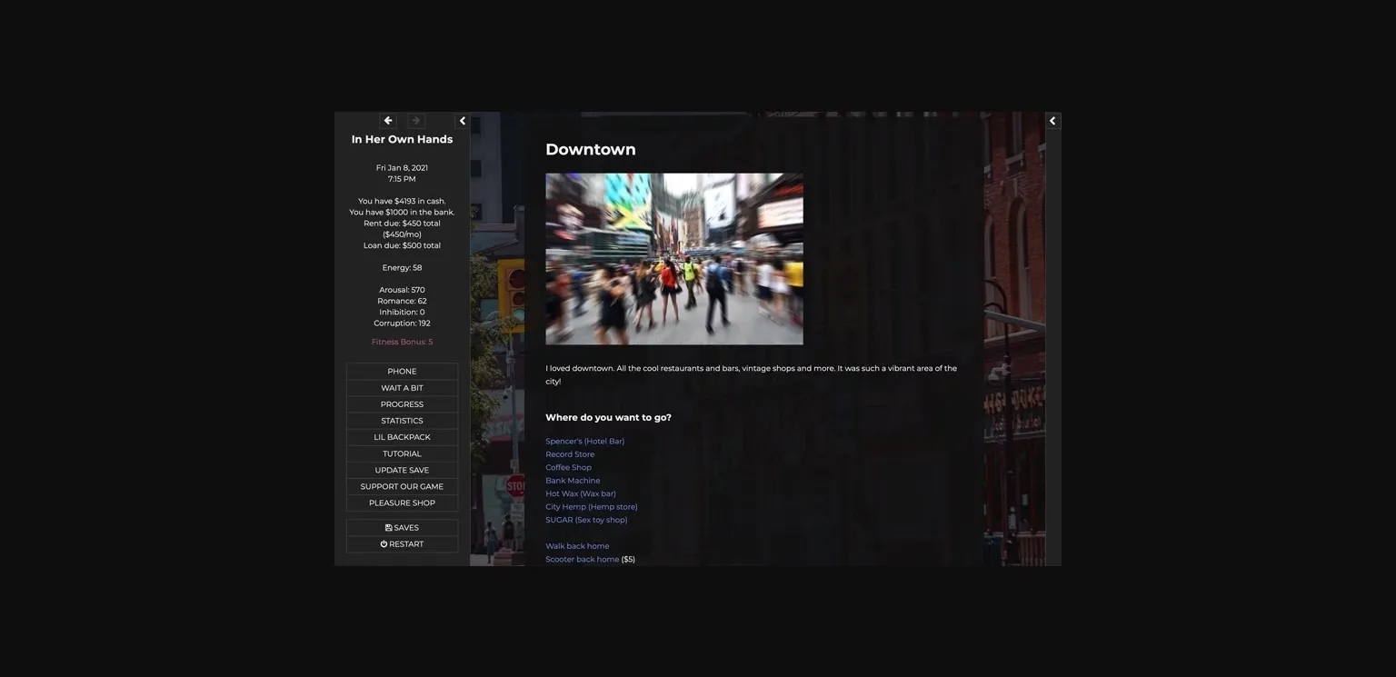 HTML In Her Own Hands [v0.8.2c] [Surprise & Delight Media] | Free Adult Games