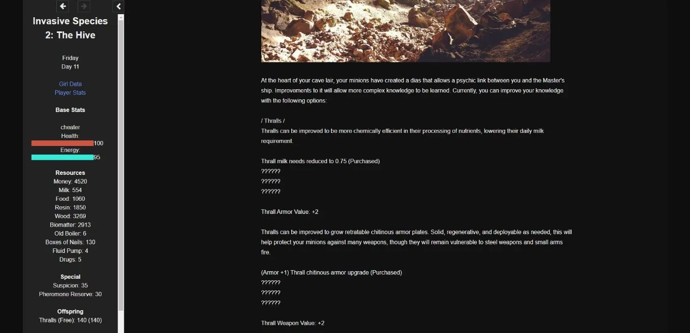 HTML Invasive Species 2  The Hive [v0.2.9.4] [ArmyofRobots] | Free Adult Games