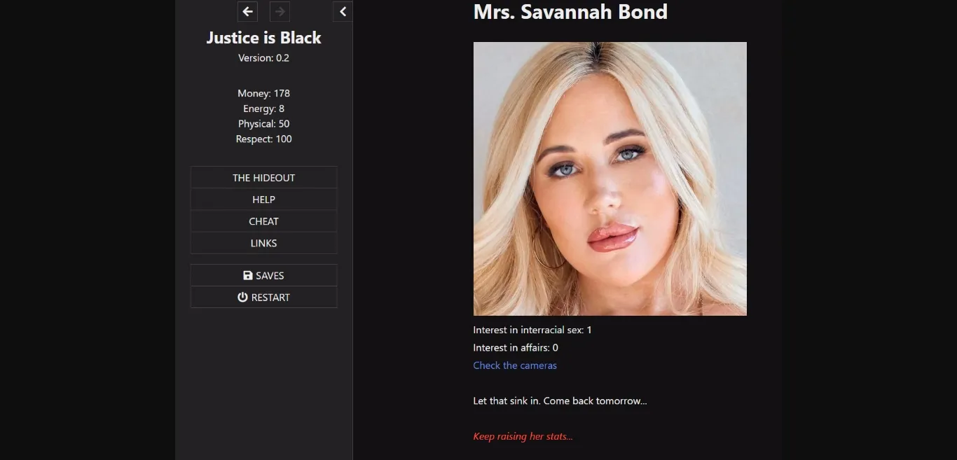 HTML Justice Is Black [v0.2] [TimJRebel] | Free Adult Games