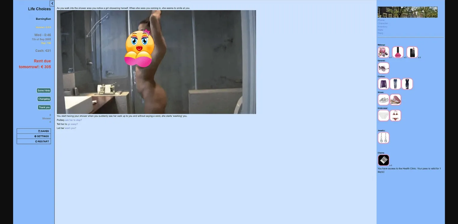 HTML Life Choices [v0.8.8.73] [Burningsun] | Free Adult Games