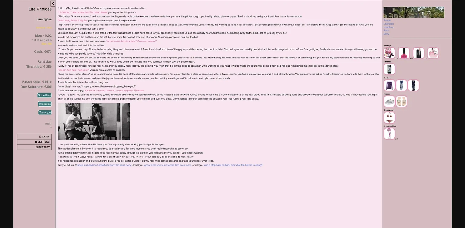 HTML Life Choices [v0.8.8.73] [Burningsun] | Free Adult Games