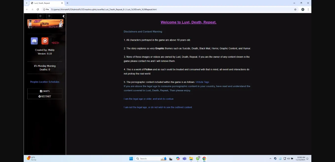 HTML Lust, Death, Repeat [v0.12] [Middy] | Free Adult Games