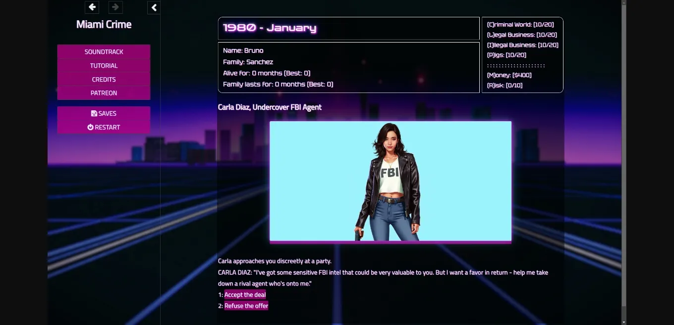 HTML Miami Crime [v0.83.1] [MercuryDev] | Free Adult Games