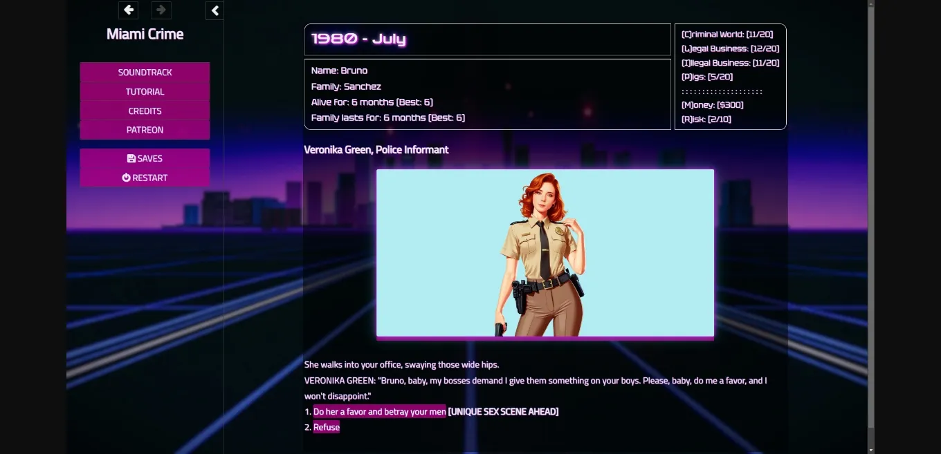 HTML Miami Crime [v0.83.1] [MercuryDev] | Free Adult Games