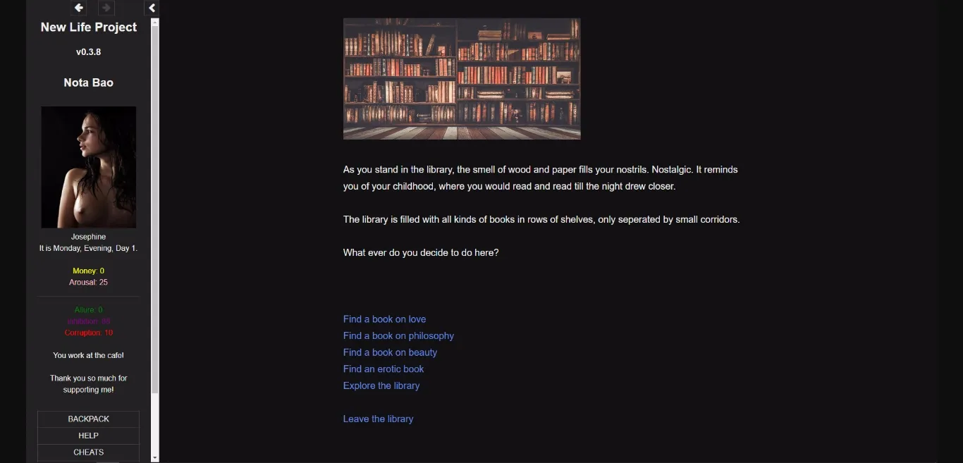 HTML New Life Project [v0.8.5] [Nota Bao] | Free Adult Games