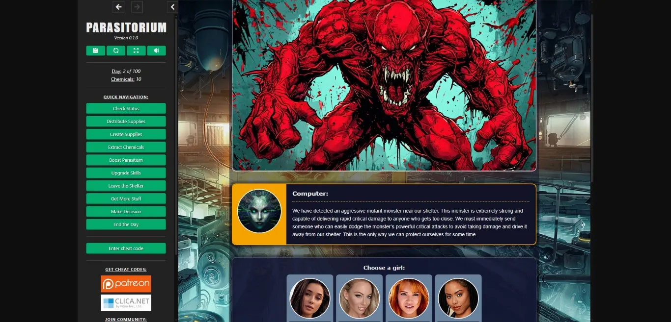 HTML Parasitorium [v0.1.0] [SupremeAI] | Free Adult Games