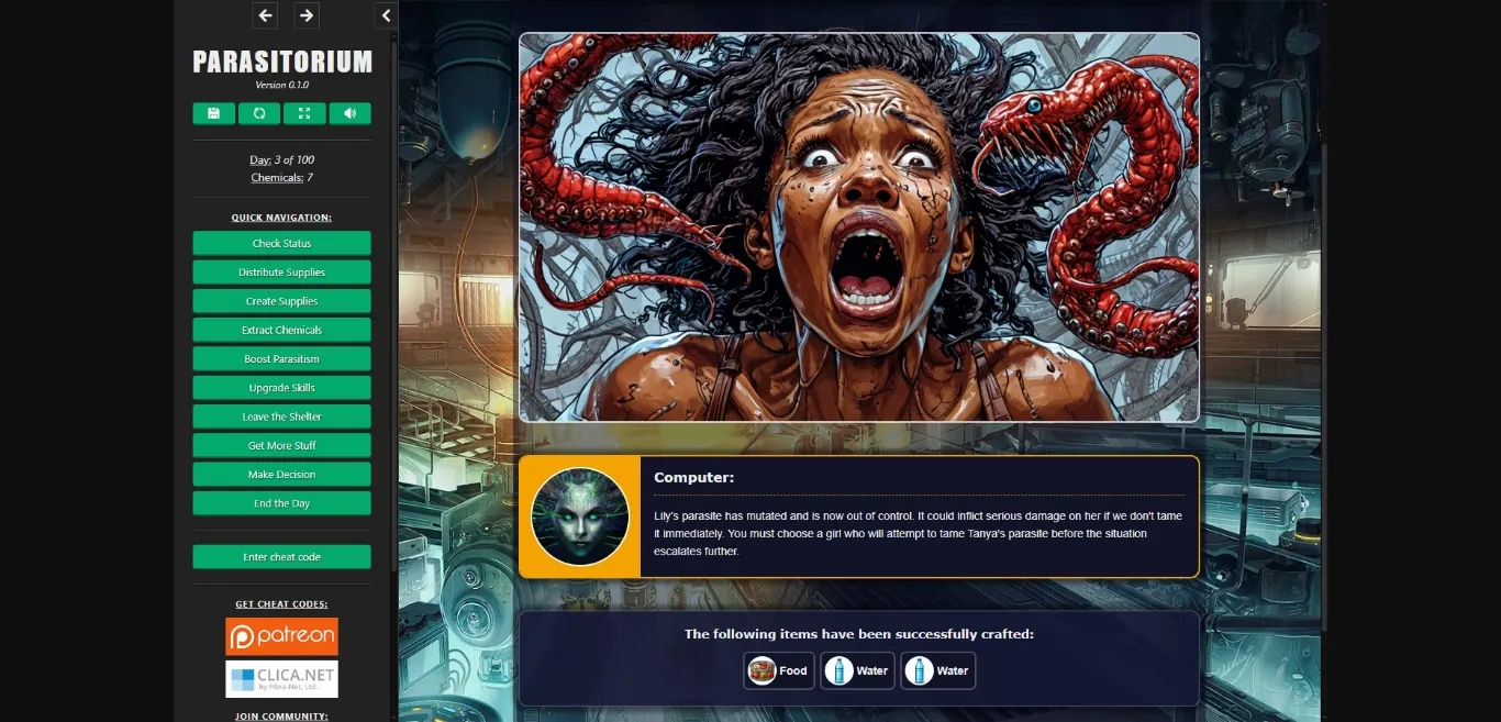 HTML Parasitorium [v0.1.0] [SupremeAI] | Free Adult Games