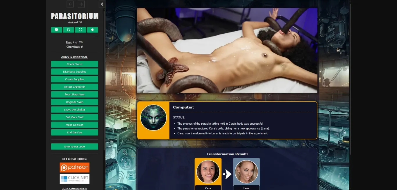 HTML Parasitorium [v0.1.0] [SupremeAI] | Free Adult Games