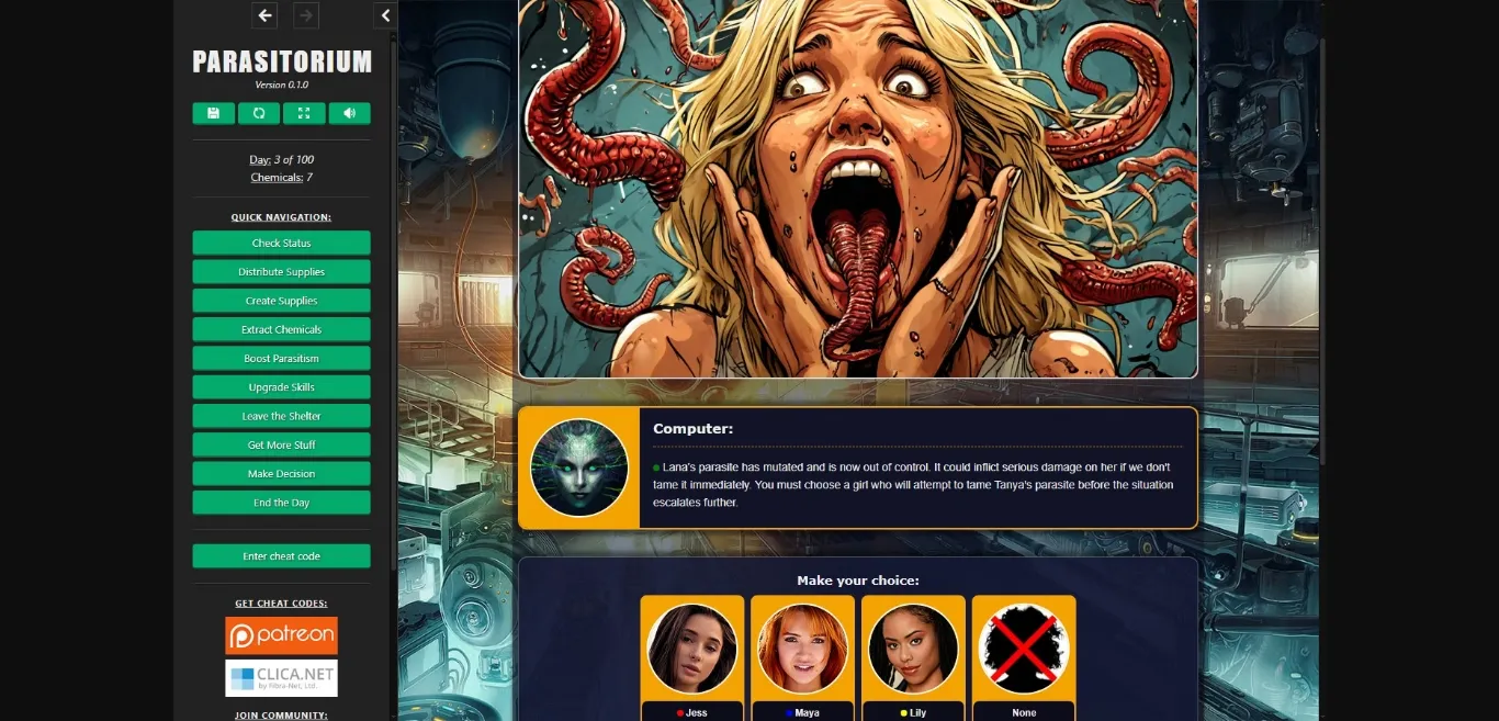 HTML Parasitorium [v0.1.0] [SupremeAI] | Free Adult Games