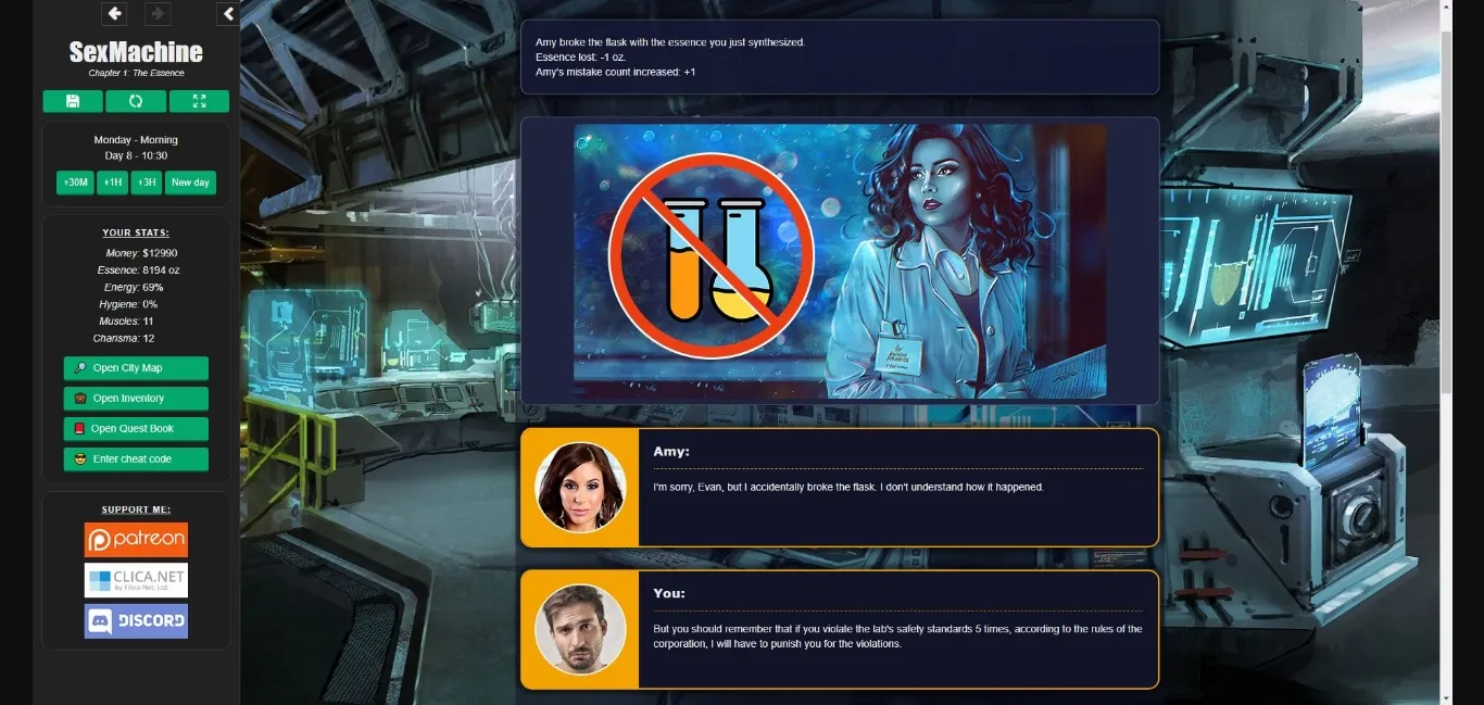 HTML SexMachine [Ch.2 v0.1.1] [SupremeAI] | Free Adult Games