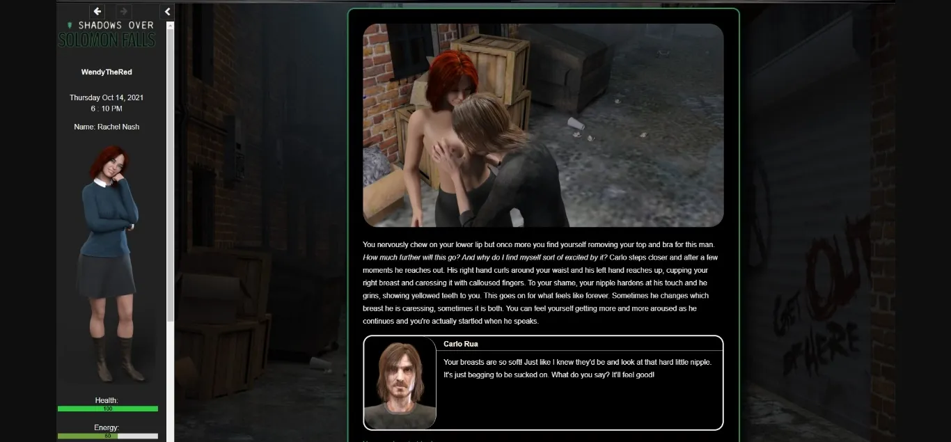 HTML Shadows Over Solomon Falls [v0.4] [Wendythered] | Free Adult Games