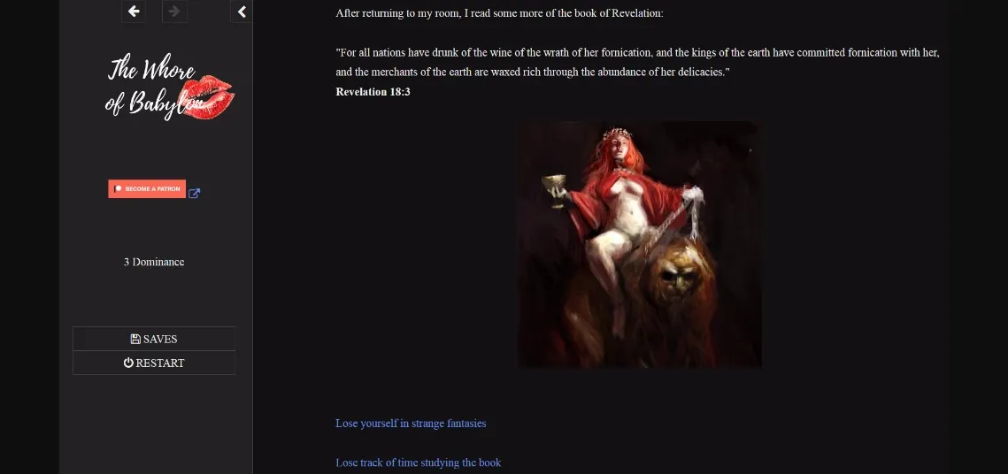 HTML The Whore of Babylon [v2024-12-19 Hotfix] [Kitty and the Lord] | Free Adult Games